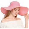 Sun Hats Beach Sun Hat for Women Bow-knot UV UPF 50+Travel Foldable Wide Brim Straw Hat - Pink - CB18QHZ2E9I $19.98
