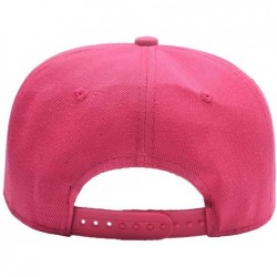 Baseball Caps Snapback Personalized Outdoors Picture Baseball - Rose Red - CG18I8ZC65M $24.72