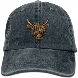 Baseball Caps Cowboy Hat Cap For Men Women Highland Scottish Cow - Navy - CA18CEIL5OD $26.46