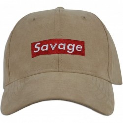 Baseball Caps Savage Embroidered Dad Cap Hat Adjustable Polo Style Unconstructed - Polyester - Khaki - CF18924A3Y9 $27.63