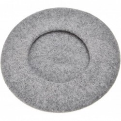 Berets Wool French Beret Hat Solid Color Beret Cap for Women Girls - Heather Grey - CZ186784Y7W $27.90