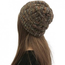 Skullies & Beanies New Women Keep Warm Winter Casual Knitted Hat Wool Hemming Hat Ski Hat - Coffee4 - C11932KGNWT $12.44