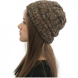 Skullies & Beanies New Women Keep Warm Winter Casual Knitted Hat Wool Hemming Hat Ski Hat - Coffee4 - C11932KGNWT $12.44