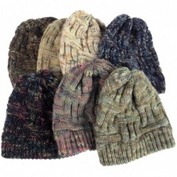 Skullies & Beanies New Women Keep Warm Winter Casual Knitted Hat Wool Hemming Hat Ski Hat - Coffee4 - C11932KGNWT $20.57