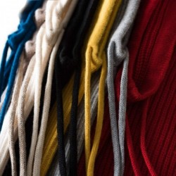 Skullies & Beanies Men Women Balaclava Winter Knit Hooded Collar Detachable Elastic Cap Warm Thick Wool Scarf Drawstring Beam...