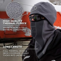 Balaclavas N-Ferno 6823 Balaclava Ski Mask- Wind-Resistant Face Mask- Hinged Design to Wear as Neck Gaiter- Gray - Gray - CV1...