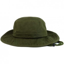 Bucket Hats XXL Oversize Large Brim 100% Cotton Outdoor Boonie Hat - Olive - CV18NWSK7KQ $40.61