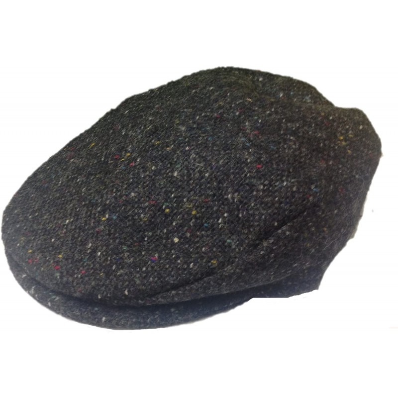 Newsboy Caps Men's Donegal Tweed Vintage Cap - Charcoal Salt & Pepper - CO11UJGXTVT $60.20