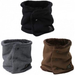 Skullies & Beanies Unisex Knit Beanie Visor Cap Winter Hat Fleece Neck Scarf Set Ski Face Mask 55-61cm - 99718-brown - C218LL...