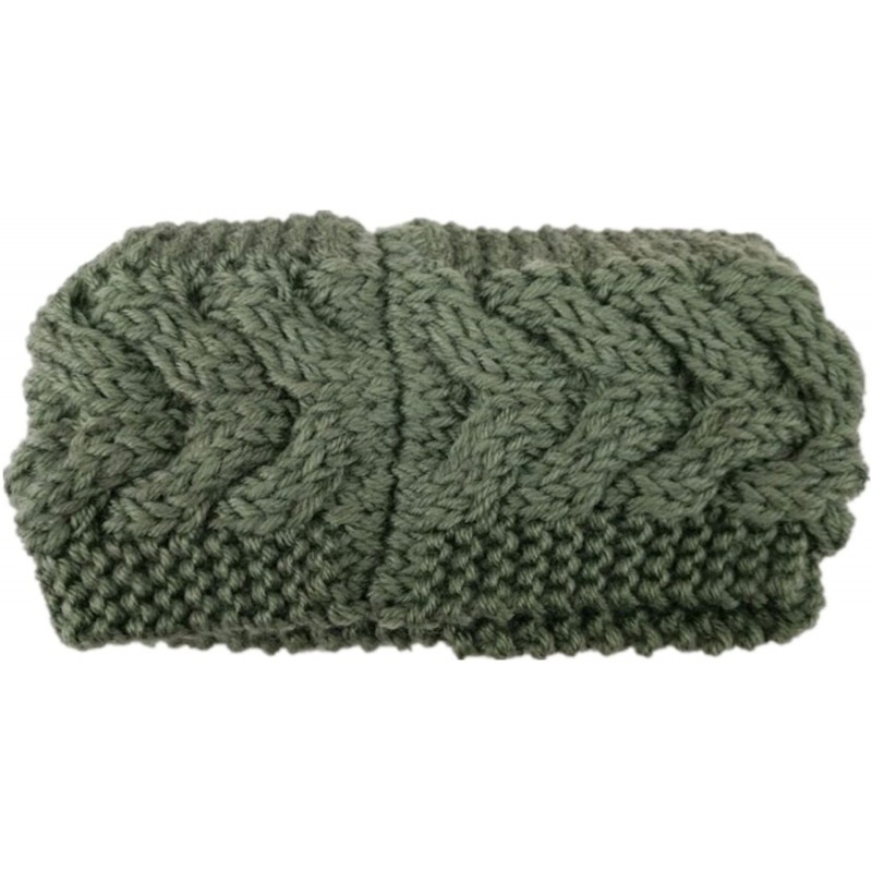 Headbands Winter Ear Headwrap Crochet Knitted Headband Hairband(n1266) - Dark Green - CG189O768RA $32.14