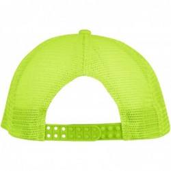 Baseball Caps Trucker SUMMER MESH CAP- Neon Orange - Neon Green - C911CG3D855 $20.79