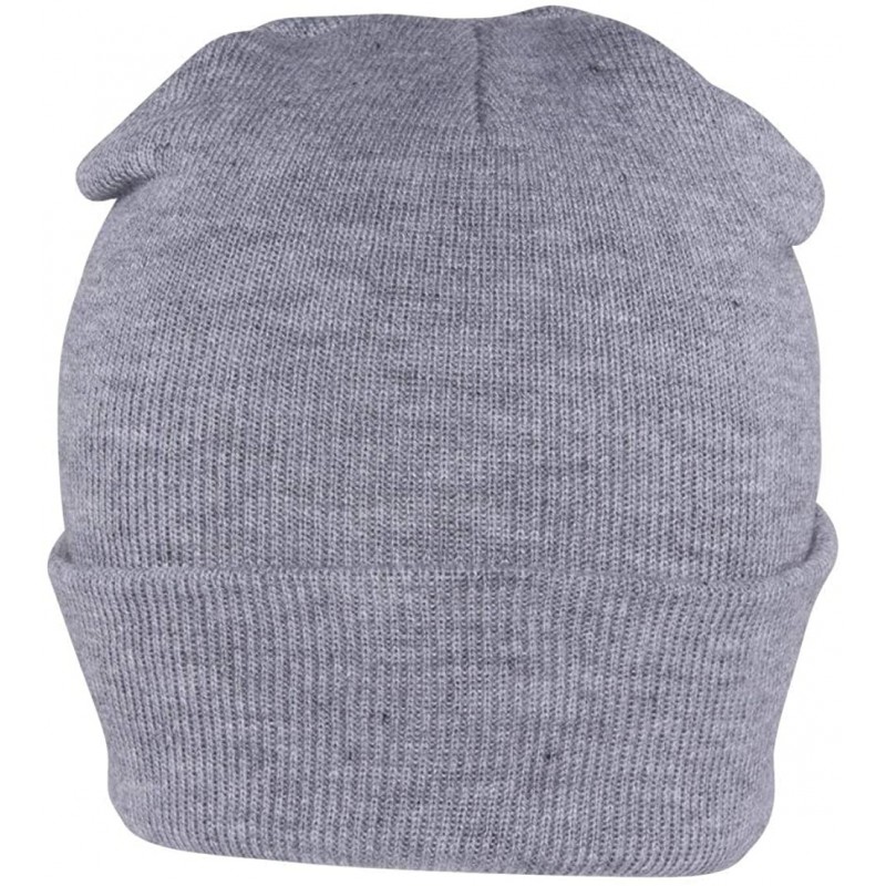 Skullies & Beanies Solid Winter Long Beanie (Comes in Many - Heather Grey - C4112JZVX39 $22.15