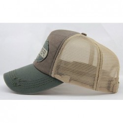 Baseball Caps Men's Vintage Mesh Trucker Hat Outdoor Sport Summer Baseball Cap - Army Green - CI12C43D5U9 $31.16