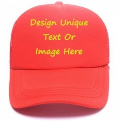 Baseball Caps Customized Trucker Hat Personalized Baseball Cap Adjustable Snapback Men Women Sports Hat - T-red - CQ18EE8EXA3...