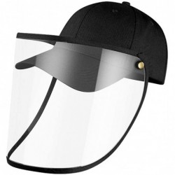 Baseball Caps Protective Hat-Baseball Cap with Cover Bucket Cap with Clear Cover - Removable Baseball Cap - CB197EOY2HS $44.63