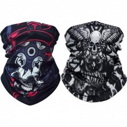 Balaclavas Bandana Cloth Face Mask Washable Face Covering Neck Gaiter Dust Mask - 2 Pack - Skull - CO18Z3XEHIS $24.58