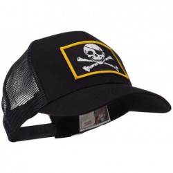 Baseball Caps Skull and Choppers Embroidered Military Patched Mesh Cap - Jolly Roger - C411FITPVYZ $35.18