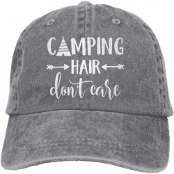 Baseball Caps Unisex Camping Hair Don t Care 1 Vintage Jeans Baseball Cap Classic Cotton Dad Hat Adjustable Plain Cap - Gray ...