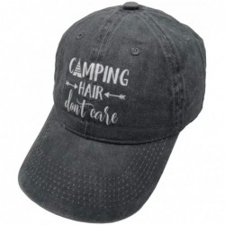 Baseball Caps Unisex Camping Hair Don t Care 1 Vintage Jeans Baseball Cap Classic Cotton Dad Hat Adjustable Plain Cap - Gray ...