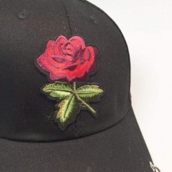 Baseball Caps Women Men Rose Embroidered Dad Hat Unisex Cute Snapback Hip Hop Hat Adjustable Cotton Printed Baseball Cap - CE...