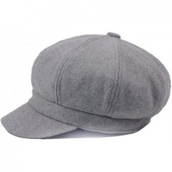 Newsboy Caps Women's Vintage Cotton Newsboy Cabbie Hat Cap - Grey - C012NH81T3D $22.34