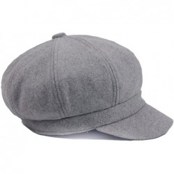 Newsboy Caps Women's Vintage Cotton Newsboy Cabbie Hat Cap - Grey - C012NH81T3D $23.22