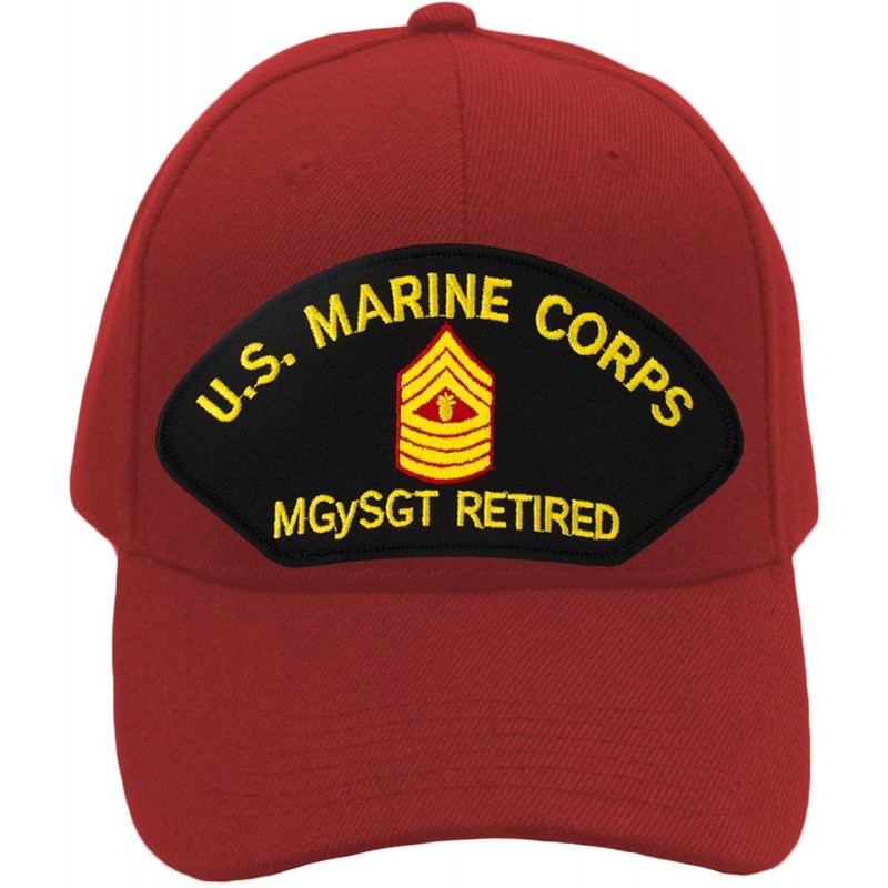 Baseball Caps US Marine Corps - Master Gunnery Sergeant Retired Hat/Ballcap Adjustable One Size Fits Most - Red - CL18NTC2XQM...