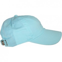Baseball Caps Oceanside Solid Color Adjustable Baseball Cap - Aqua - CL12INRKJLN $20.18