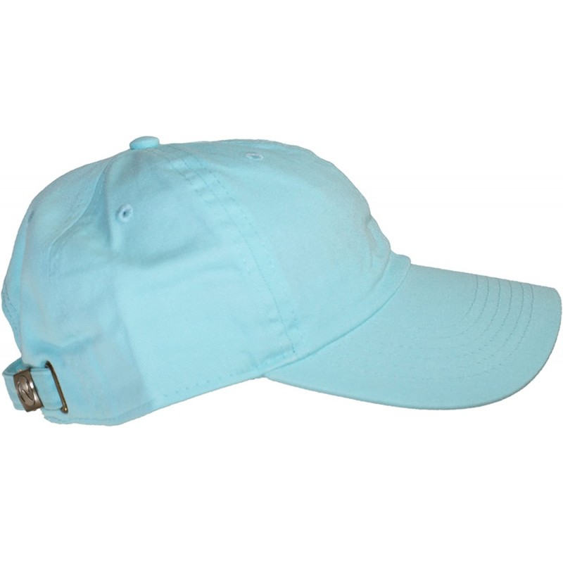 Baseball Caps Oceanside Solid Color Adjustable Baseball Cap - Aqua - CL12INRKJLN $15.46