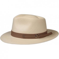 Cowboy Hats (1" & .5") Embossed Patterned Leather Panama Hat Band - "Tan Points 1""" - C618NAA2MZO $21.32