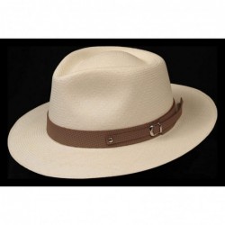 Cowboy Hats (1" & .5") Embossed Patterned Leather Panama Hat Band - "Tan Points 1""" - C618NAA2MZO $25.29