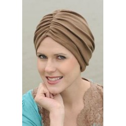 Skullies & Beanies Cancer Turbans for Chemo Hair Loss - Gathered Sophia Turban - Cream - C411VO1C261 $34.99