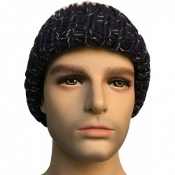 Skullies & Beanies Men/Women Barbarian Vagabond Knit Hat Wig Ponytail Beanie Funny Caps - Navy - CX1873MUTIL $26.12