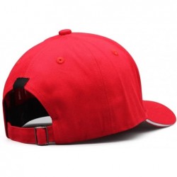 Baseball Caps Unisex Man's Baseball Cap Adjustable Mesh Caps Trucker Dad Hats Snapback Hat - Red - CF18A2ZCXE9 $33.46