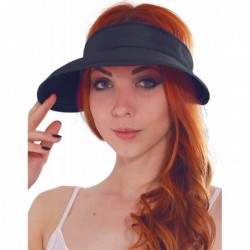 Sun Hats Hats for Women UPF 50+ UV Sun Protective Convertible Beach Visor Hat - A_black - C512GYJEW7J $28.67