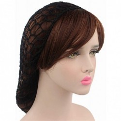 Skullies & Beanies Women Soft Rayon Snood Hat Hair Net Crocheted Hair Net Cap Mix Colors Dropshipping - Fw-12-beige - CQ18S4T...
