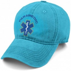 Baseball Caps EMS Star of Life Paramedic Classic Vintage Jeans Baseball Cap Adjustable Dad Hat for Women and Men - Blue - CR1...