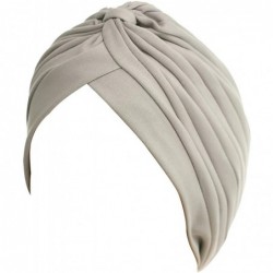 Skullies & Beanies Turban Hat Cap for Women Stylish Cotton Chemo Beanie Hat Caps - Dove Gray - C718IYLMO58 $41.51