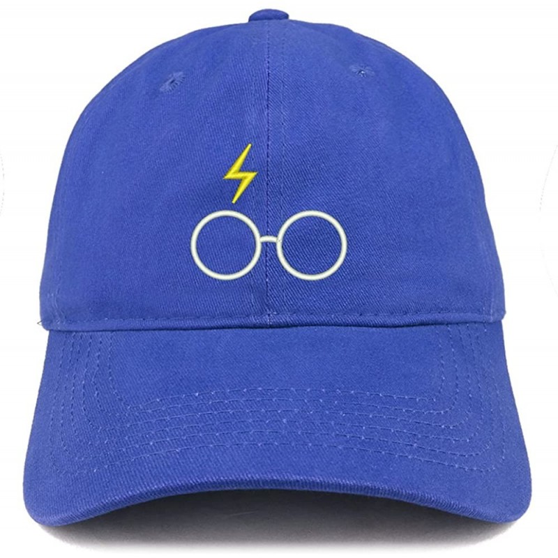 Baseball Caps Harry Glasses Embroidered Soft Cotton Adjustable Cap Dad Hat - Royal - CE12O66LV2B $39.91