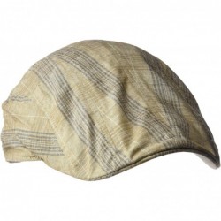Newsboy Caps Men's 100% Cotton Plaid New Shape Driver Hat - Beige - C317YRGYUK0 $66.84