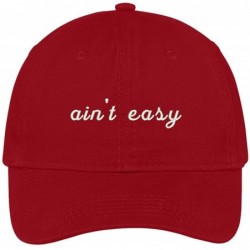 Baseball Caps Ain't Easy Embroidered 100% Cotton Adjustable Cap Dad Hat - Red - C112KSQ71YZ $38.72