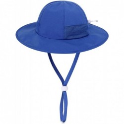 Sun Hats Toddler's Adjustable UPF 50+ Sun Protection Wide Brim Travel Hat - Royal - C1193ZW84XK $26.59