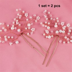 Headbands Bridal Tree Shape Pearls Hairpins One Pair One Size - CB11UHL3C59 $43.76
