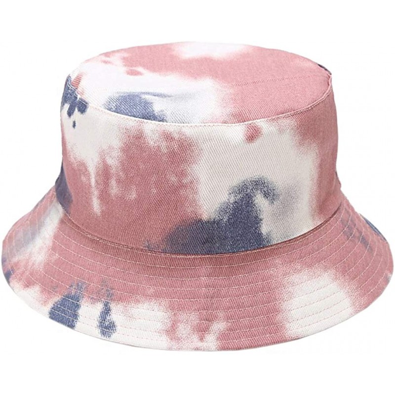 Bucket Hats Women Girls Cotton Leopard Print Reversible Bucket Hat Summer Double Sides Packable Hat for Outdoor Travel - CX19...