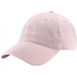 Baseball Caps Blank Dad Hat Cotton Adjustable Baseball Cap - Soft Pink - CV12NYMATAE $23.13