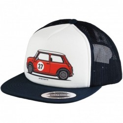Baseball Caps Classic Mini Cooper S Side Baseball Mesh Cap Snapback Trucker Hat White/Navy - CC18CQICI94 $44.44