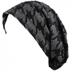 Skullies & Beanies Warm Soft Baggy Fleece Lined Long Slouchy Beanie Hat - Black - CO127OEMFC7 $19.37