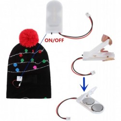 Skullies & Beanies LED Christmas Hat Light Up Beanie Knitted Sweater Holiday Cap Xmas - Beanie-a - CL18A2LU5ED $13.25