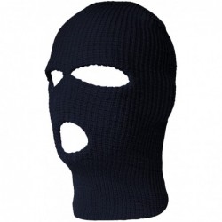 Balaclavas Face Ski Mask Headwear Balaclava 3 Hole - Navy - CU12MB2YTFX $17.31