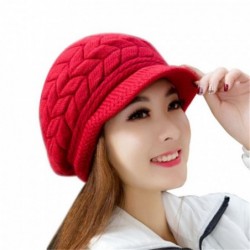 Skullies & Beanies Women Hat-Fashion Women Hats For Winter Beanies Knitted Hats Girls' Rabbit Cap (Watermelon Red) - Watermel...